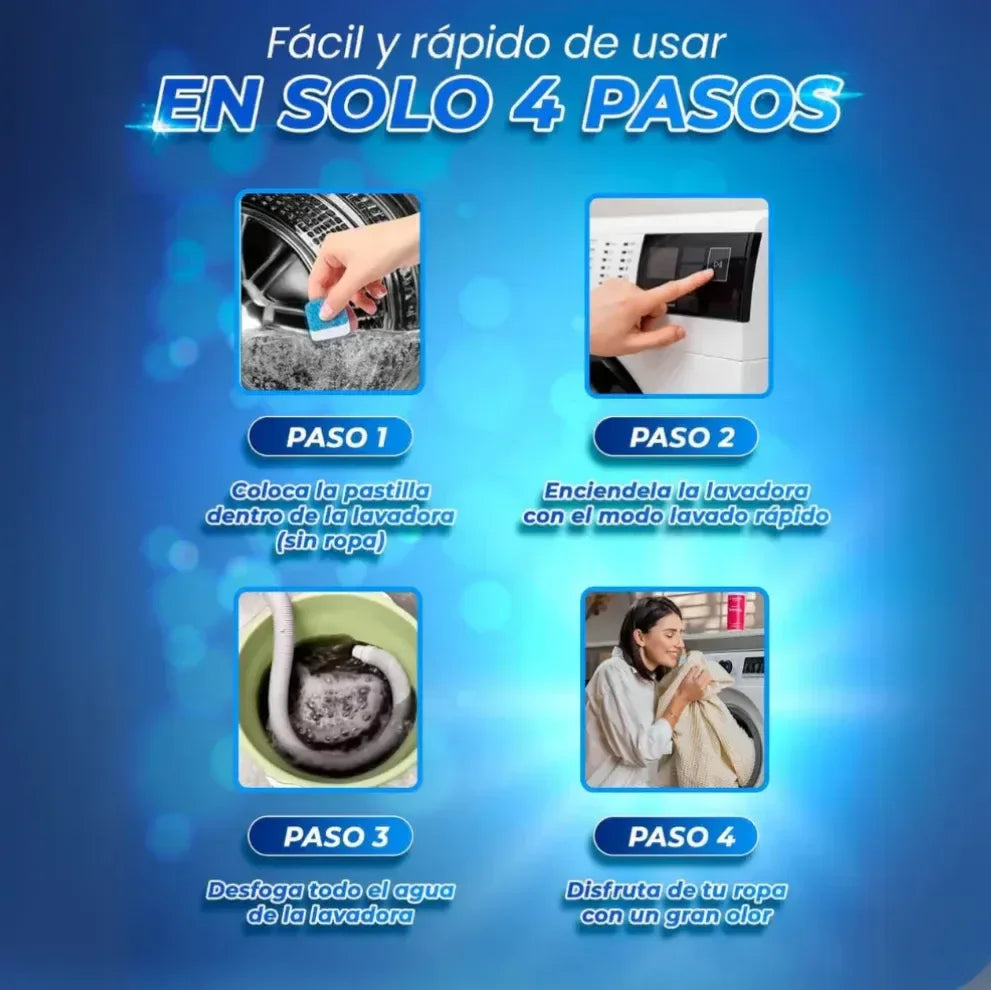 ✨2X1✨ Pastillas Premium para Lavadora ⚡ – ✅ Limpieza Profunda & Adiós al Mal Olor 🧼