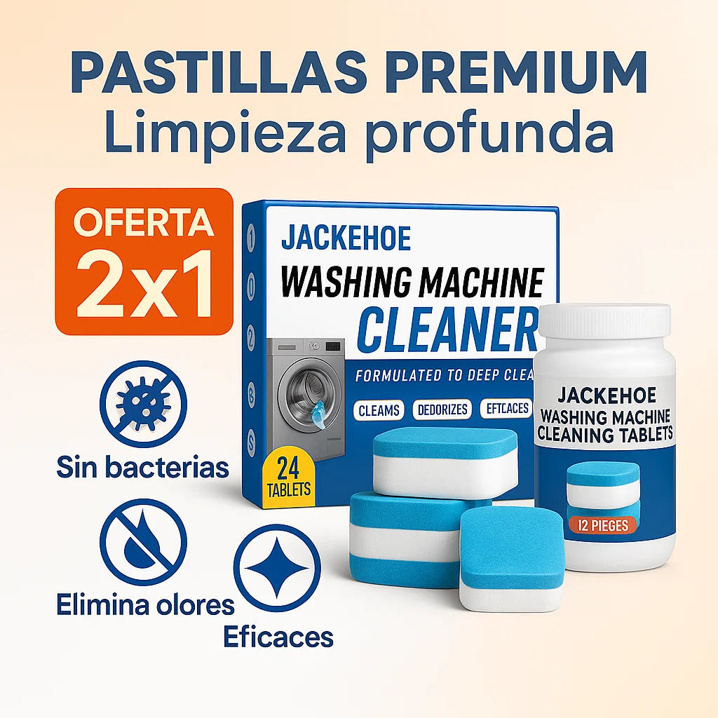 ✨2X1✨ Pastillas Premium para Lavadora ⚡ – ✅ Limpieza Profunda & Adiós al Mal Olor 🧼